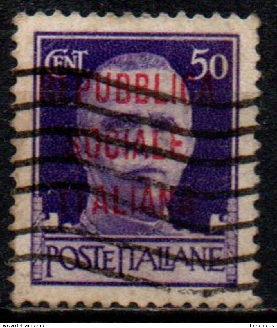 1944 Repubblica Sociale: "imperiale" Soprastampata 50 Cent. Usato - Used