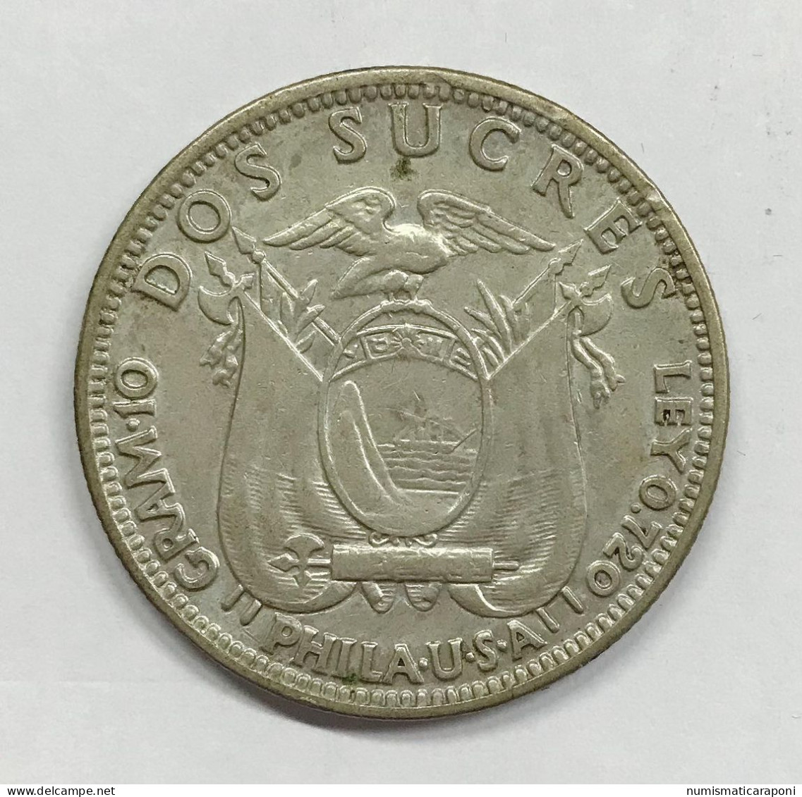 Ecuador 2 Sucres 1930 KM #73 E.1279 - Ecuador