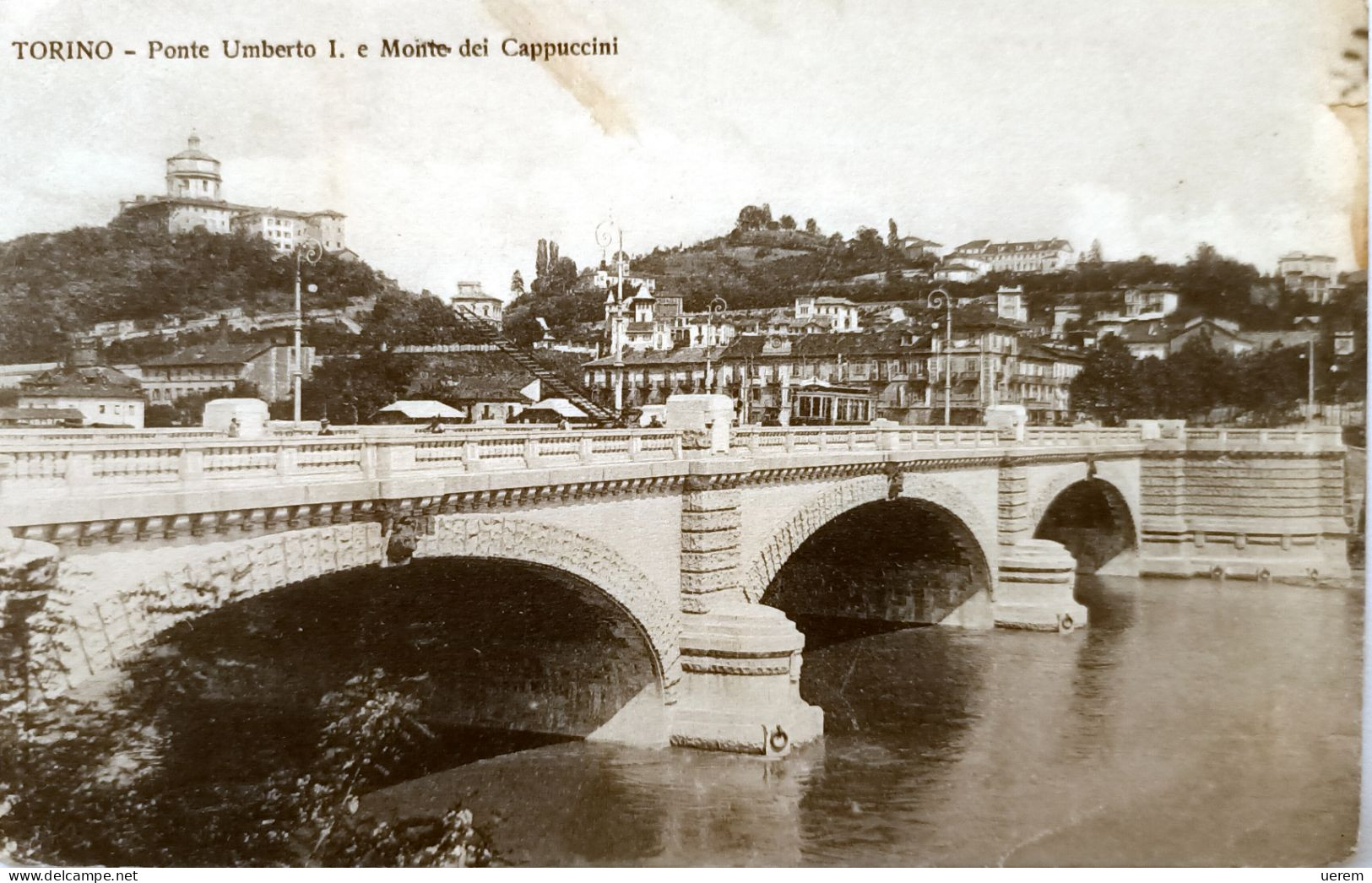 PIEMONTE TORINO 1 PONTE UMBERTO I E MONTE DEI CAPPUCCINI 1 Formato Piccolo Viaggiata Nel 1912 Condizioni Buone - Ponts