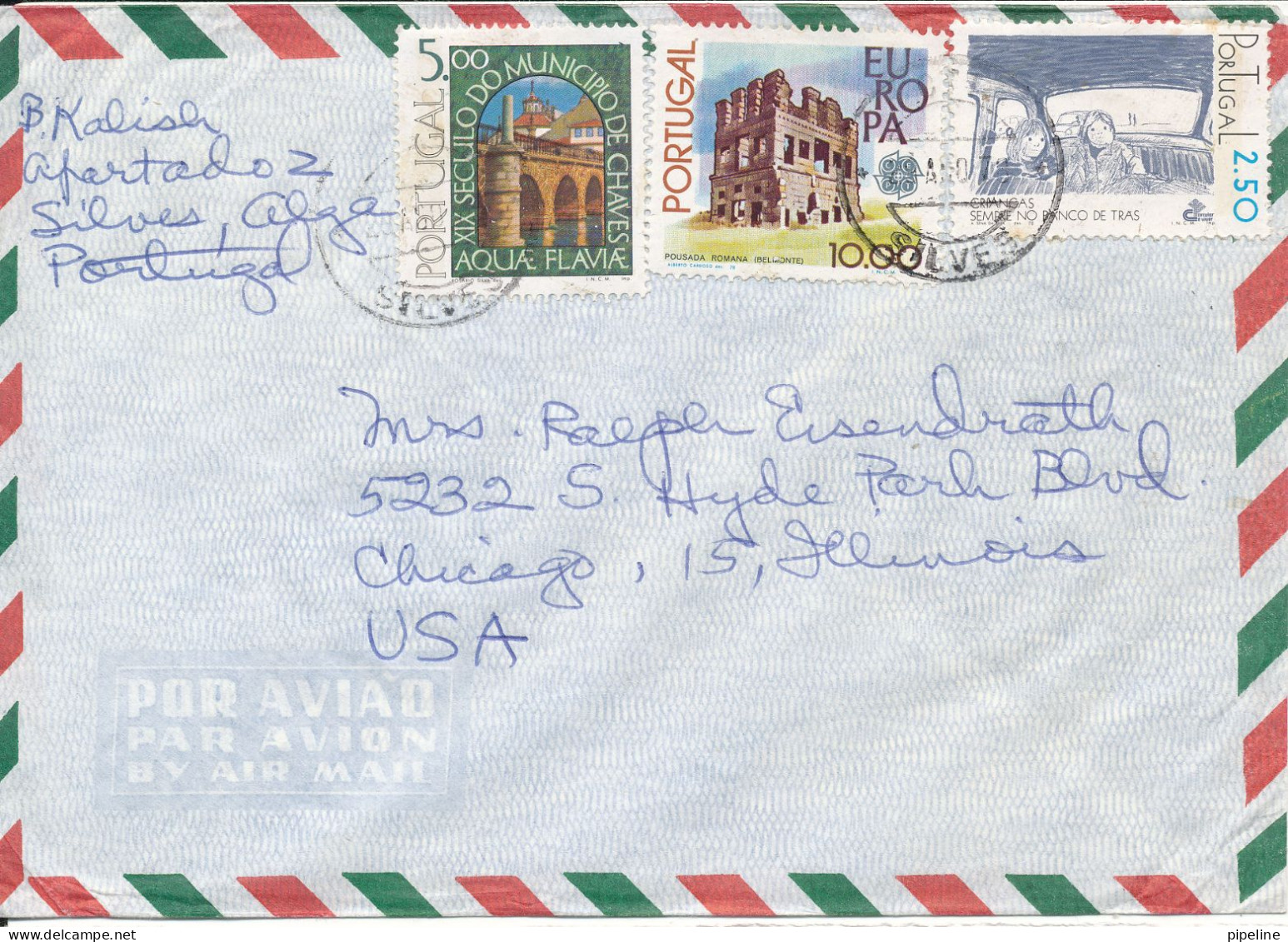 Portugal Air Mail Cover Sent To USA 1978 - Covers & Documents
