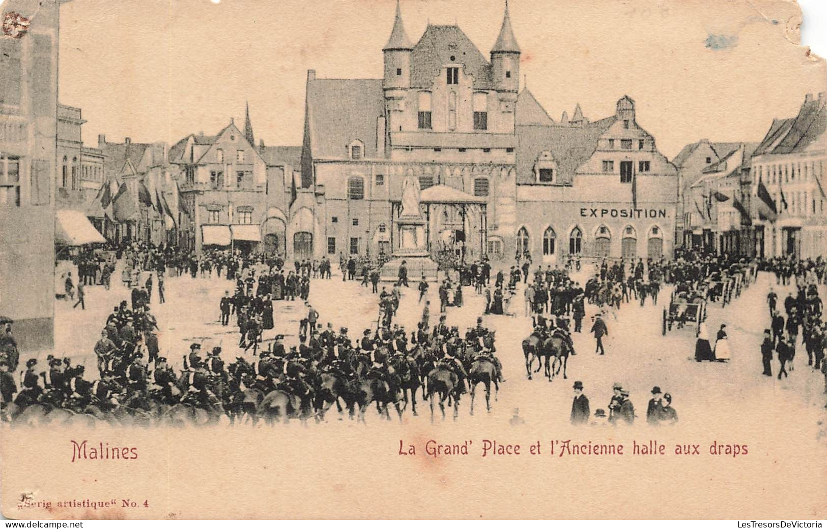 BELGIQUE - Malines - La Grand'place Et L'ancienne Halle Aux Draps - Carte Postale Ancienne - Mechelen