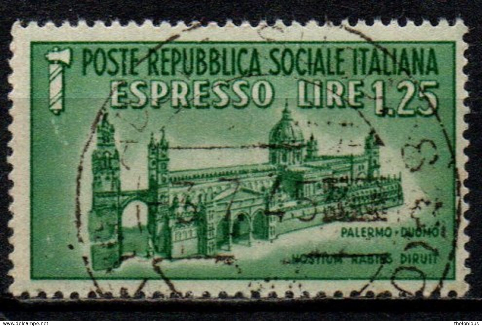 1944 Repubblica Sociale: Monumenti Distrutti - Espresso Lire 1,25 Usato - Posta Espresso