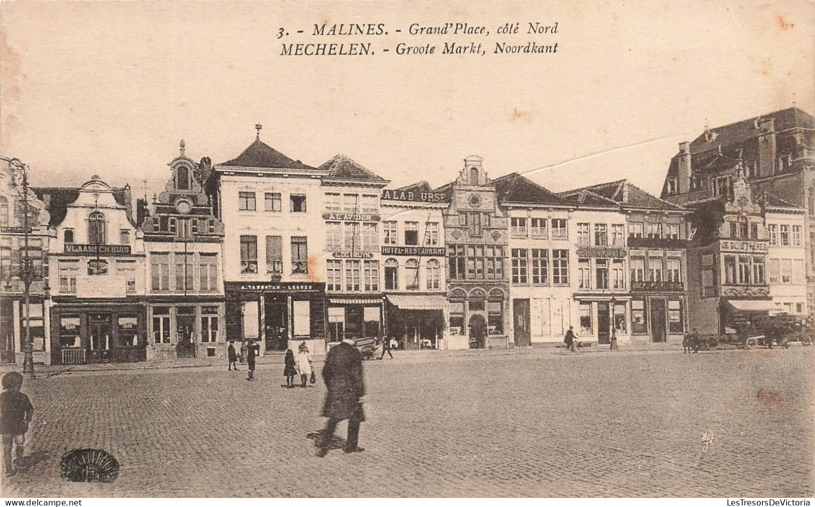 BELGIQUE - Malines - Grand'place - Côté Nord - Carte Postale Ancienne - Mechelen