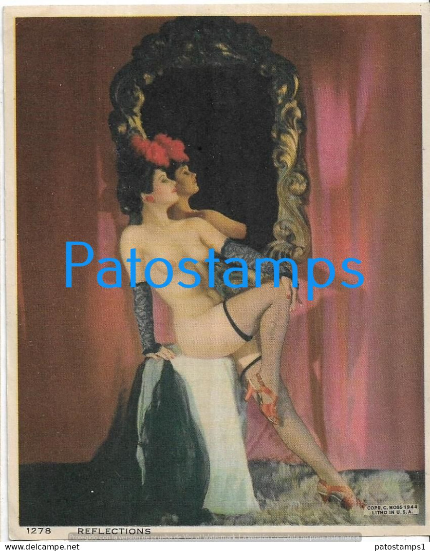 220319 ART ARTE PIN - UPS  WOMAN NUDE REFLECTED IN THE MIRROR CARD NO POSTCARD - Pin-Ups