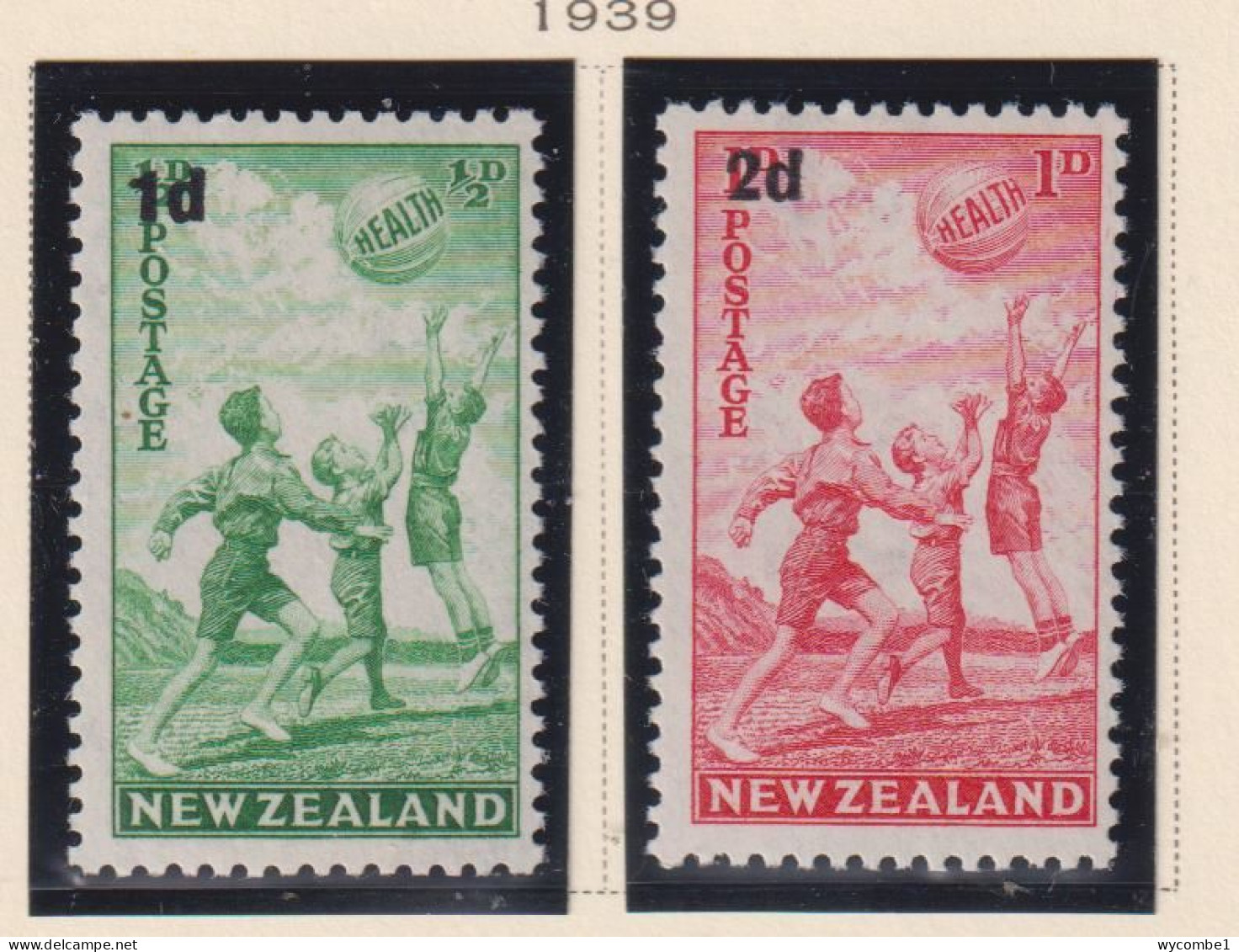 NEW ZEALAND  - 1939 Health Set Hinged Mint - Unused Stamps