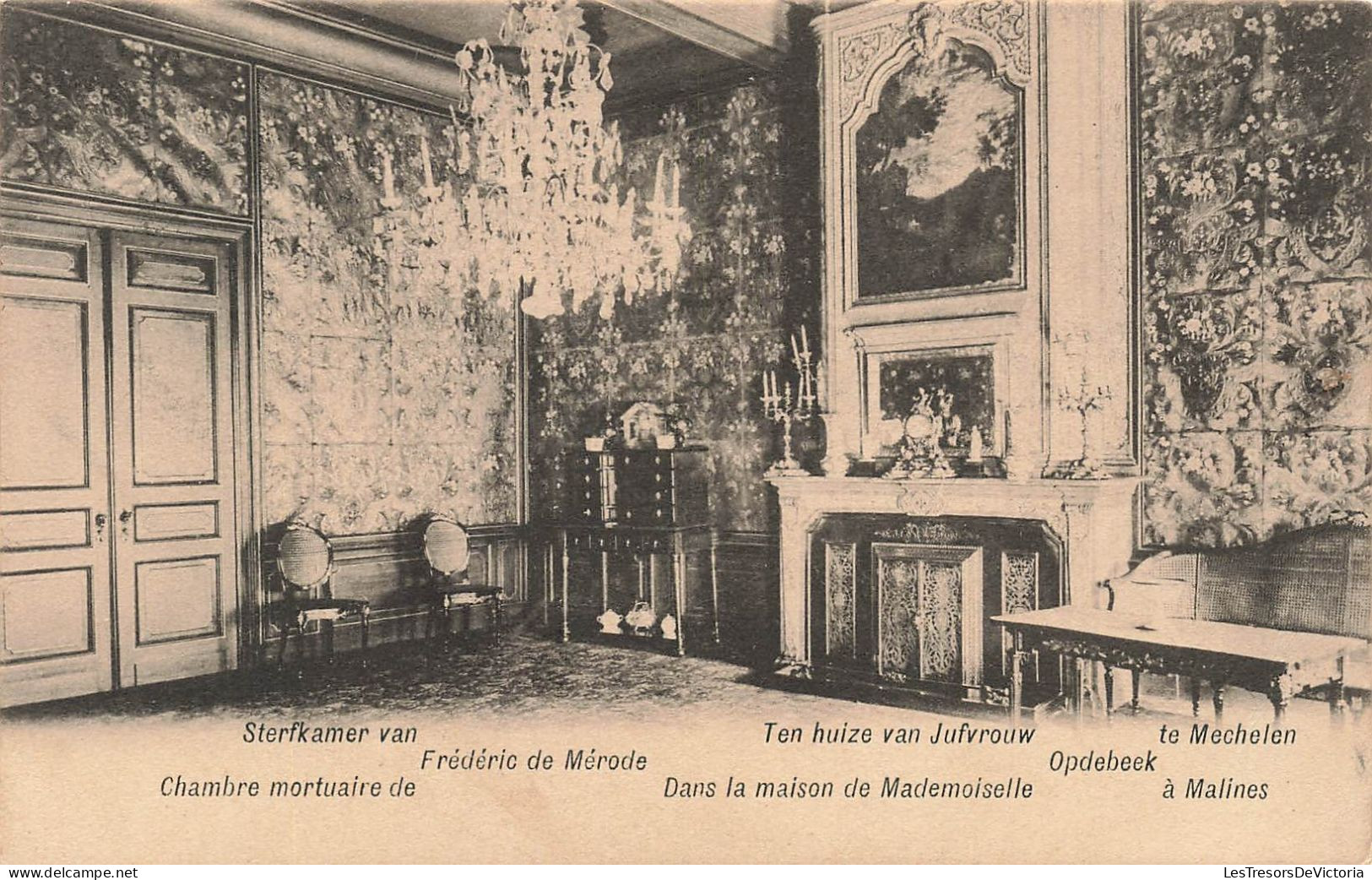 BELGIQUE - Malines - Chambre Mortuaire De Frédéric De Mérode - Dans La Maison De Mlle Opdebeek - Carte Postale Ancienne - Mechelen