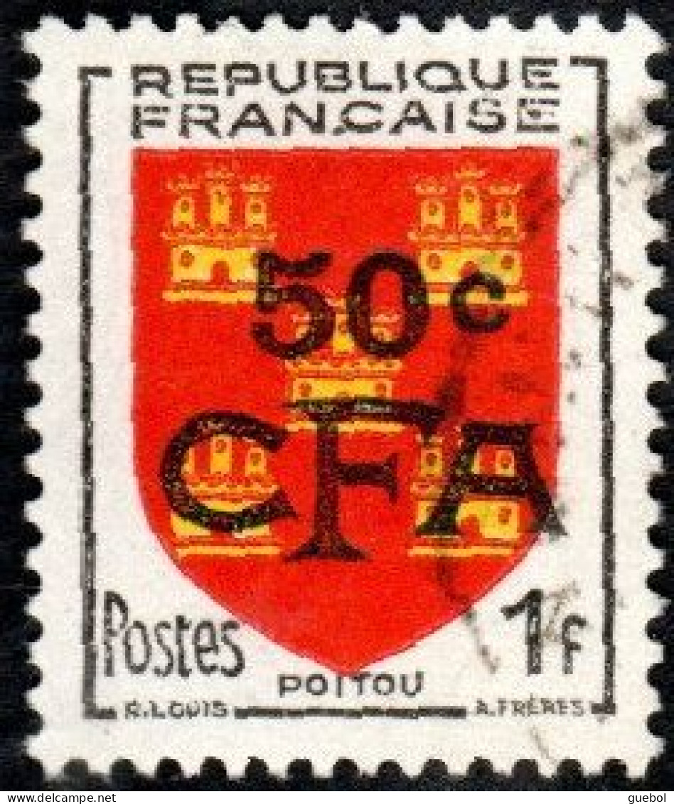 Réunion Obl. N° 307 - Armoiries Poitou - Usados