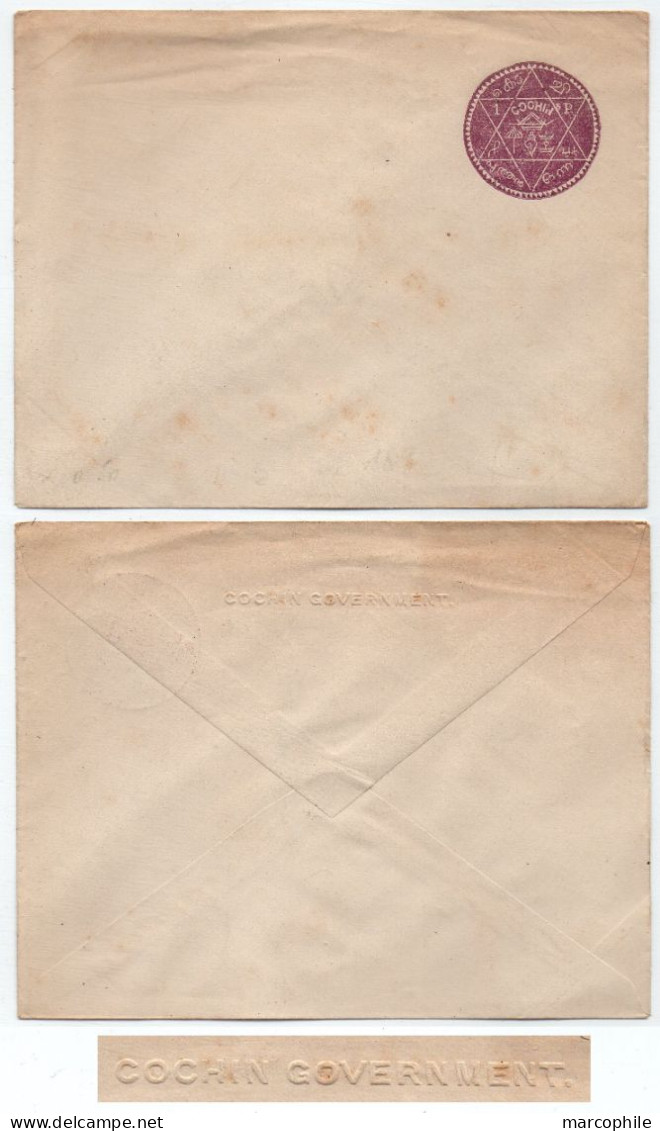 COCHIN / ENTIER POSTAL AVEC GAUFRAGE "COCHIN GOVERNMENT" - STATIONERY (ref 8646) - Cochin