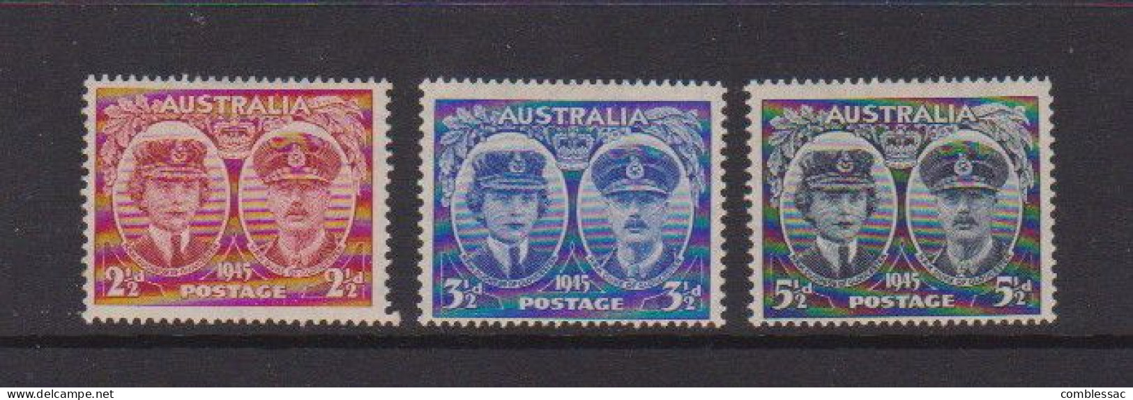 AUSTRALIA    1945    Royal  Visit    Set  Of  3    MH - Neufs