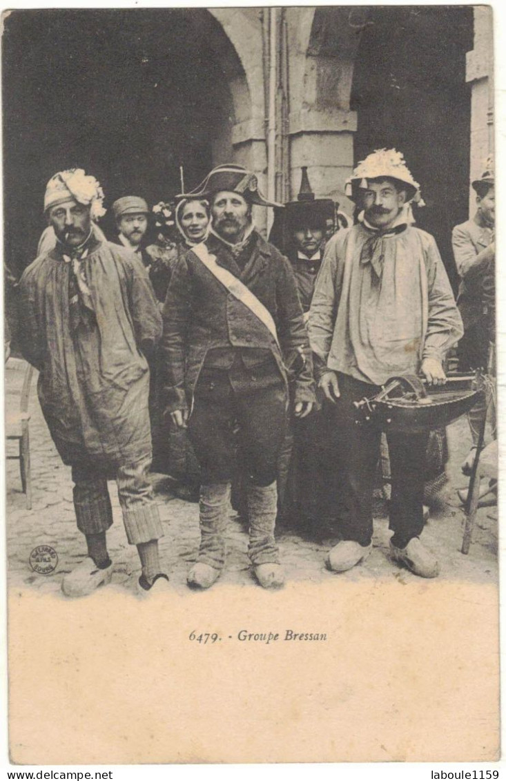 REGION RHÔNE ALPES GROUPE BRESSAN MUSICIEN AVEC VIELLE GARDE CHAMPÊTRE BICORNE MILITARIA BOURG EN BRESSE AZILLE AUDE - Rhône-Alpes