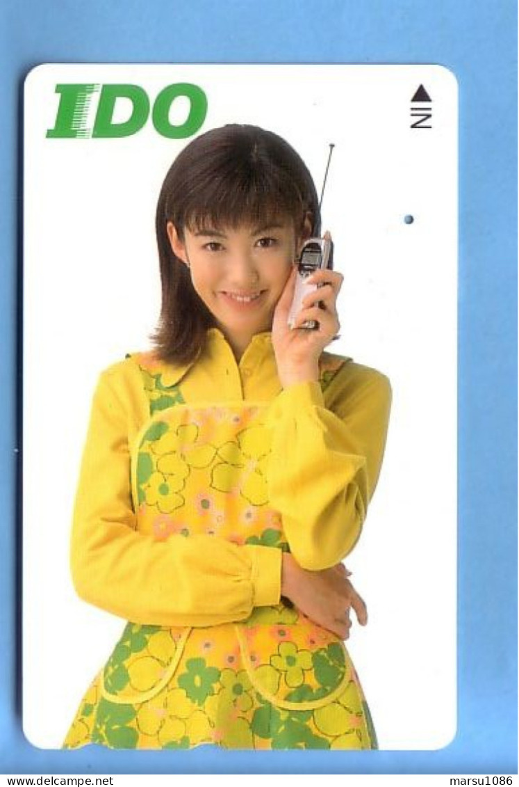 Japan Telefonkarte Japon Télécarte Phonecard -  Frau Women Femme Telefon Handy IDO - Telefoni