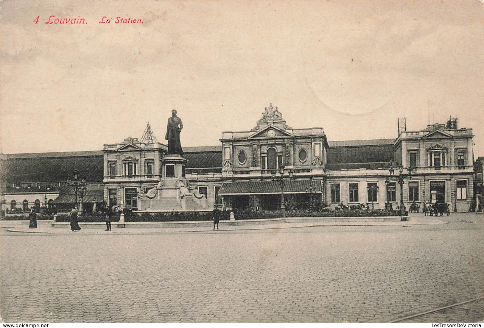 BELGIQUE - Louvain - La Station - Carte Postale Ancienne - Leuven