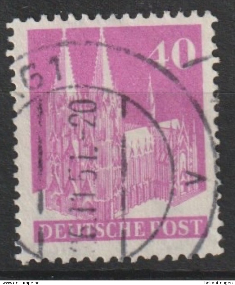 MiNr. 90 Deutschland Alliierte Besetzung Bizone    1948, 1. Sept. / 1952. Freimarken: Bautenserie. - Oblitérés