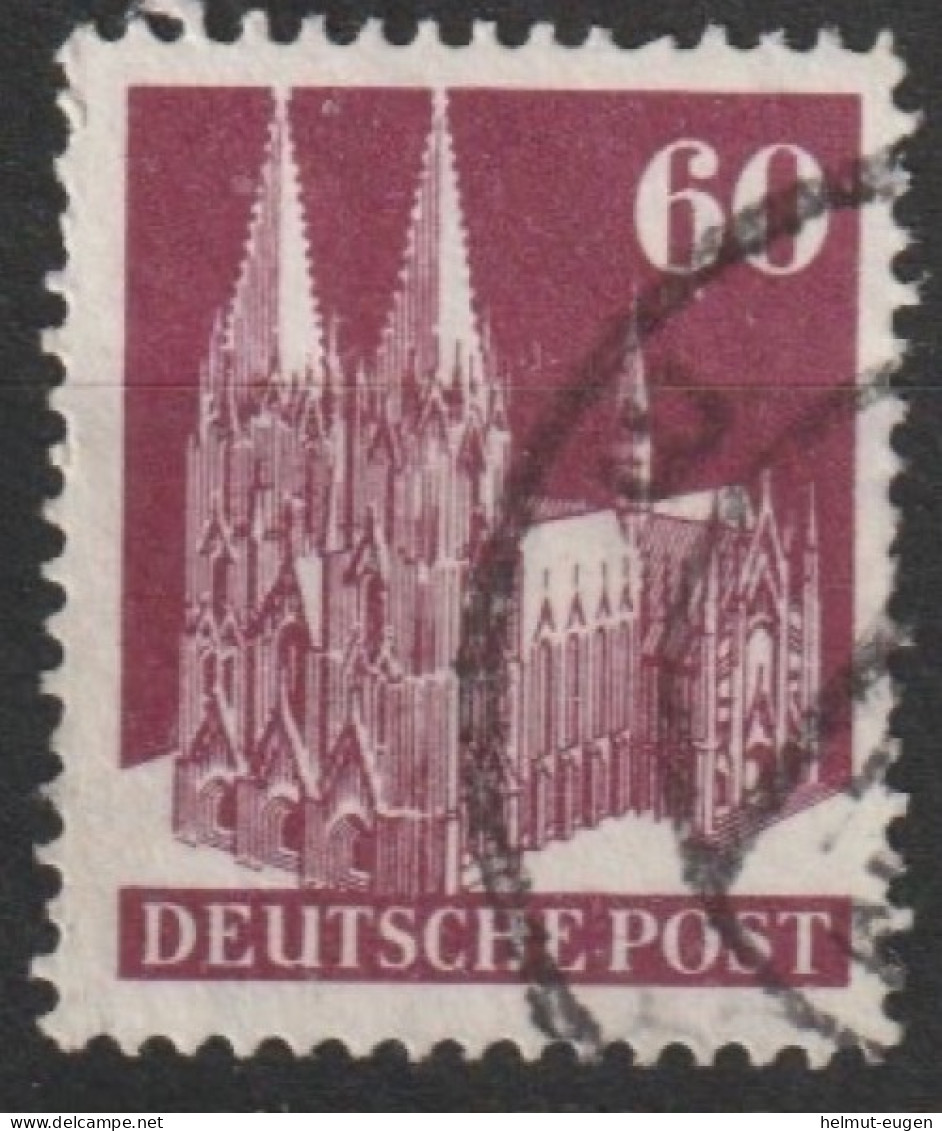 MiNr. 93 Deutschland Alliierte Besetzung Bizone    1948, 1. Sept. / 1952. Freimarken: Bautenserie. - Afgestempeld