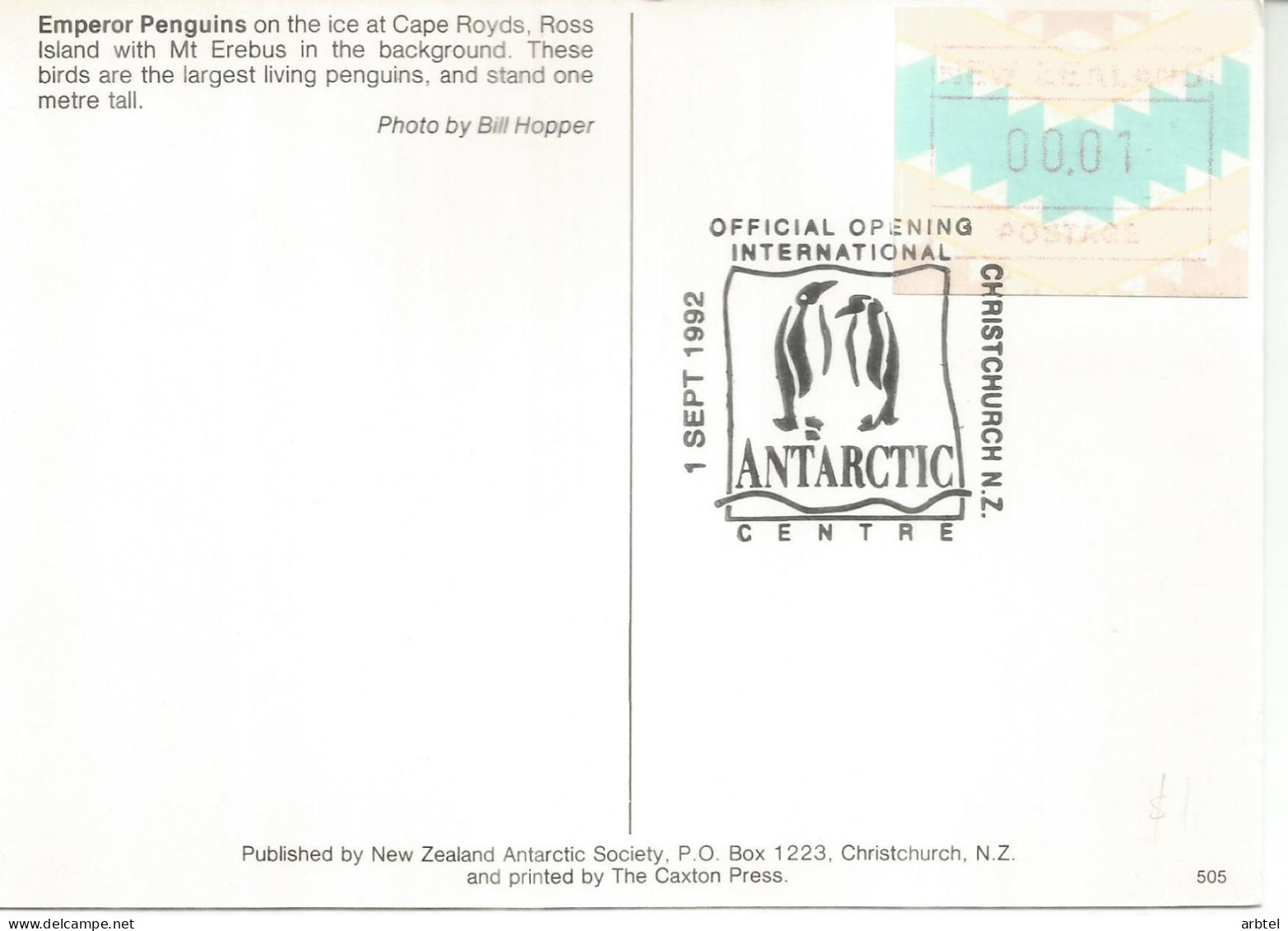 ANTARTIDA ANTARCTIC NUEVA ZELANDA ANTARCTIC CENTRE OPENING 1992 - Andere & Zonder Classificatie