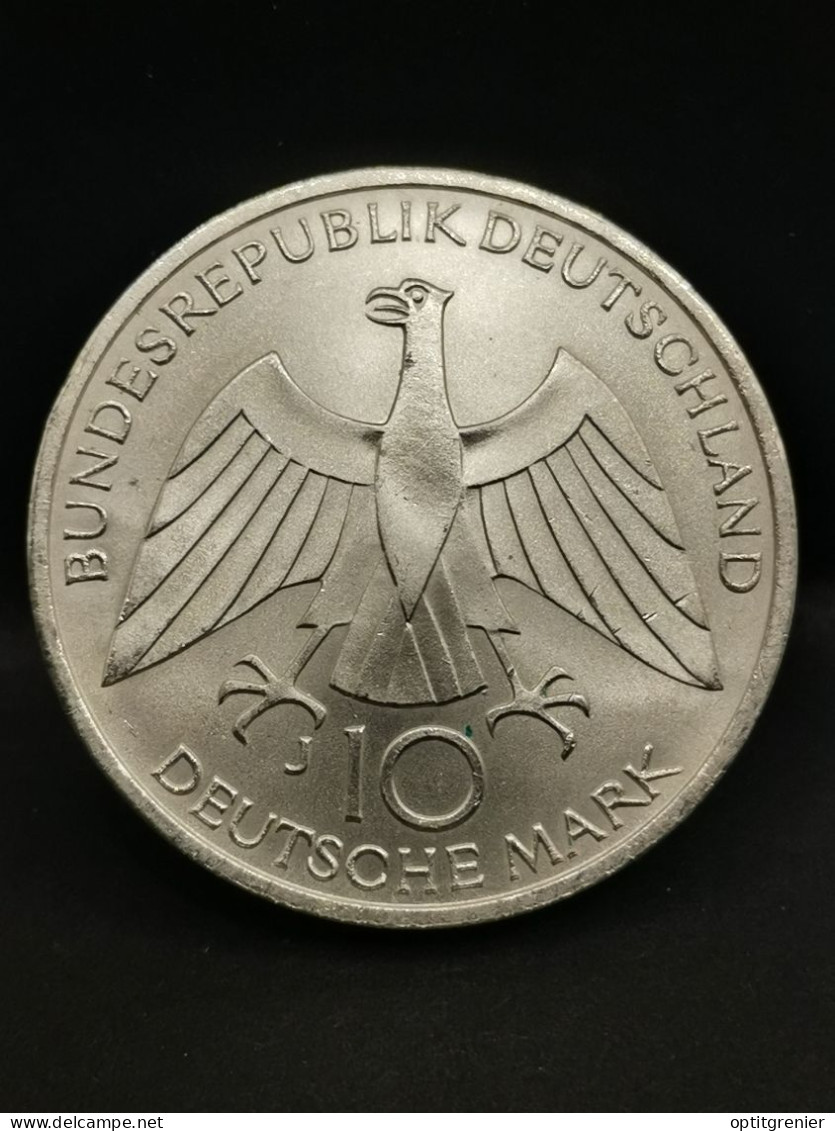 10 DEUTSCHE MARK ARGENT 1972 J HAMBOURG JO DE MUNICH VUE PARTIELLE ANNEAUX  ALLEMAGNE / GERMANY SILVER - 10 Mark