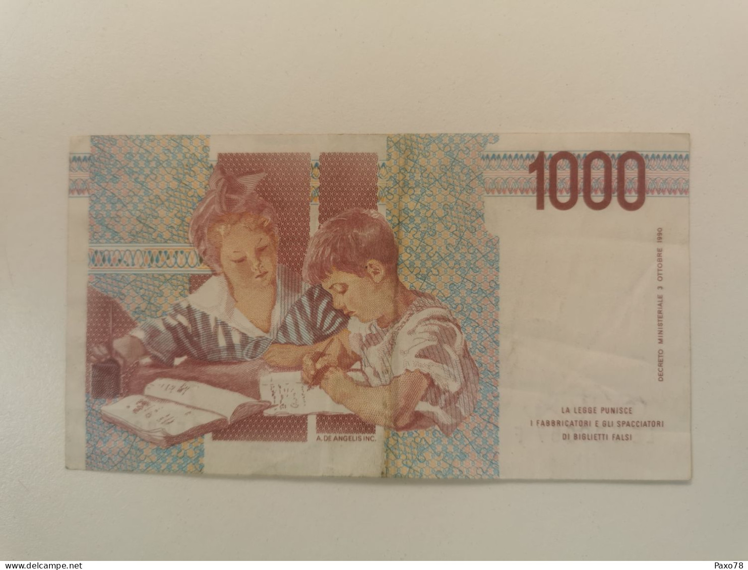 Italie, 1000 Lire 1990 - 1000 Liras