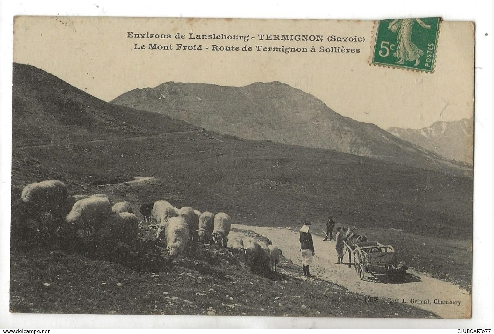 Val-Cenis (73) : MP D'un Attelage  Sur La Route De Sollières Du Hameau De Termignon Env 1911 (animé) PF. - Val Cenis