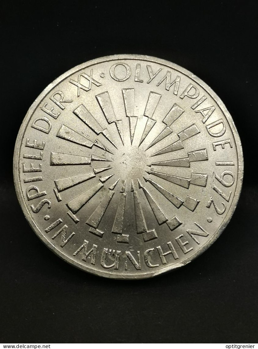 10 DEUTSCHE MARK ARGENT 1972 J HAMBOURG JO DE MUNICH EMBLEME  ALLEMAGNE / GERMANY SILVER - 10 Mark