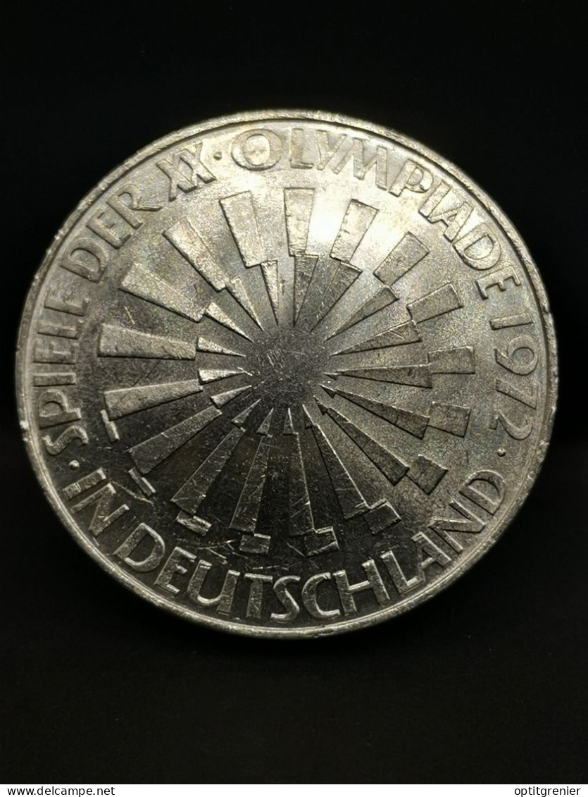 10 DEUTSCHE MARK ARGENT 1972 D MUNICH JO DE MUNICH EMBLEME  ALLEMAGNE / GERMANY SILVER - 10 Mark