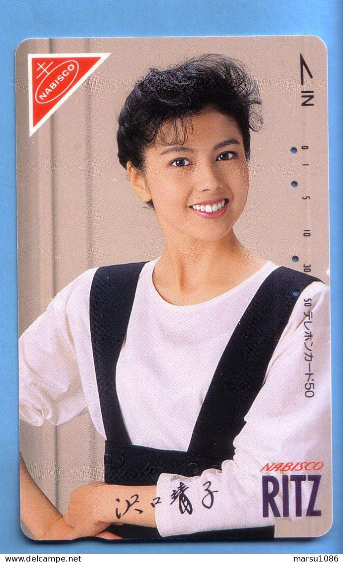 Japan Telefonkarte Japon Télécarte Phonecard -  Frau Women Femme  Nabisco Ritz - Alimentación