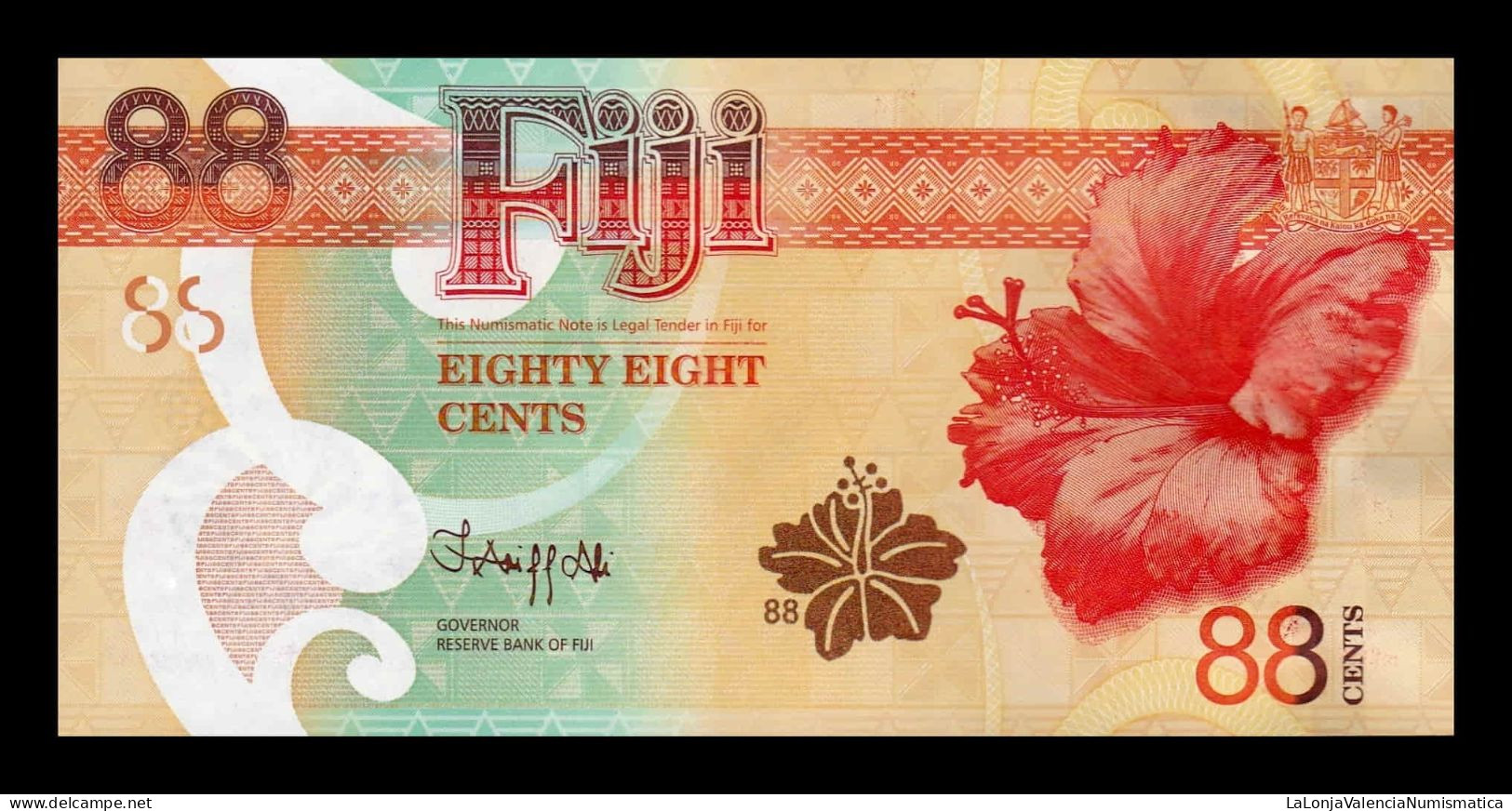 Fiji 88 Cents Commemorative 2022 (2023) Pick 123 Sc Unc - Fiji