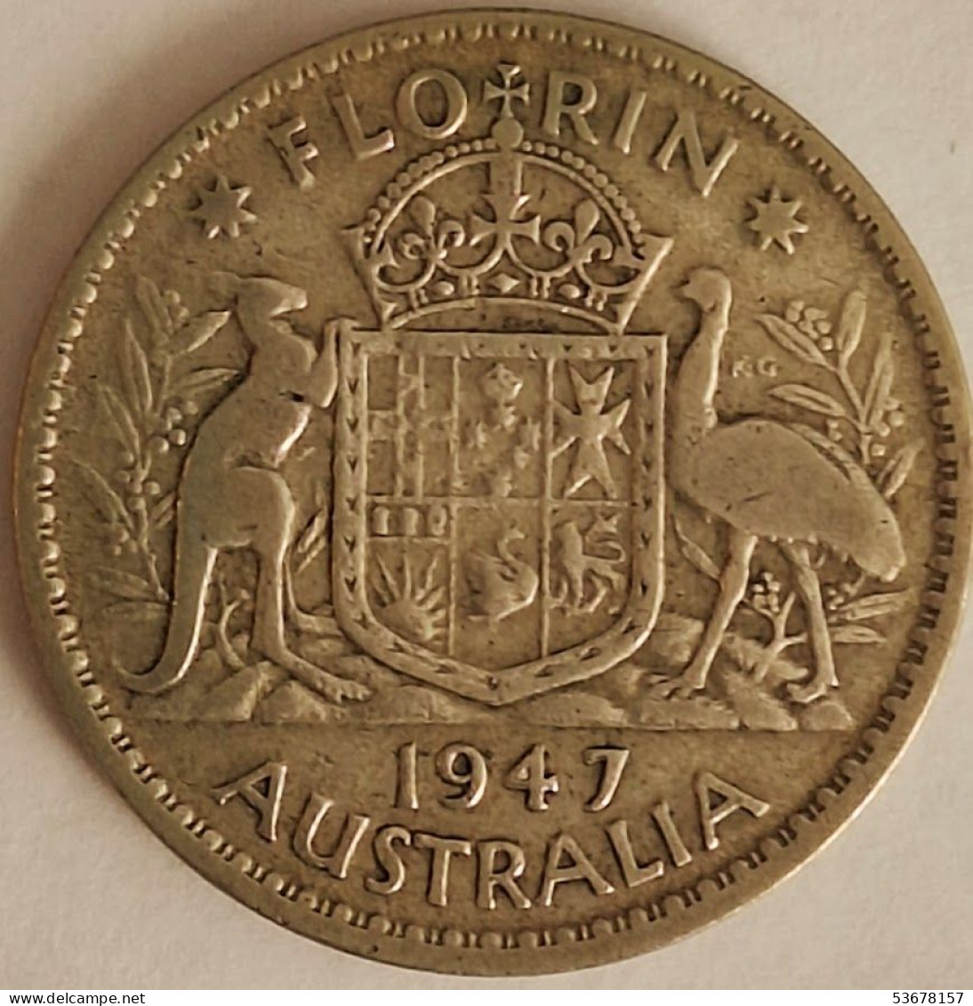 Australia - Florin 1947, KM# 40a, Silver (#2782) - Florin