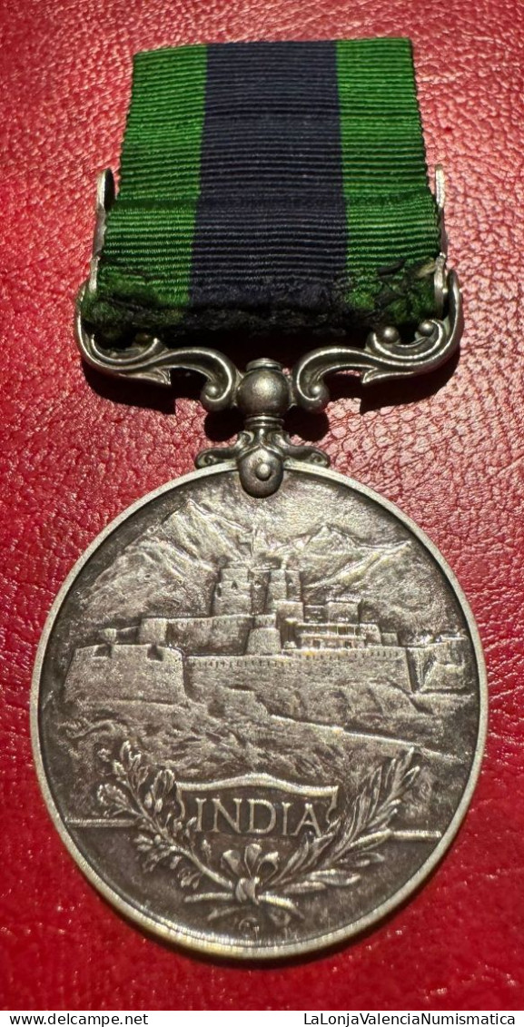 Inglaterra Medalla Jorge V Servicio General India 1909 Pasador North West 1930-31 - Other & Unclassified