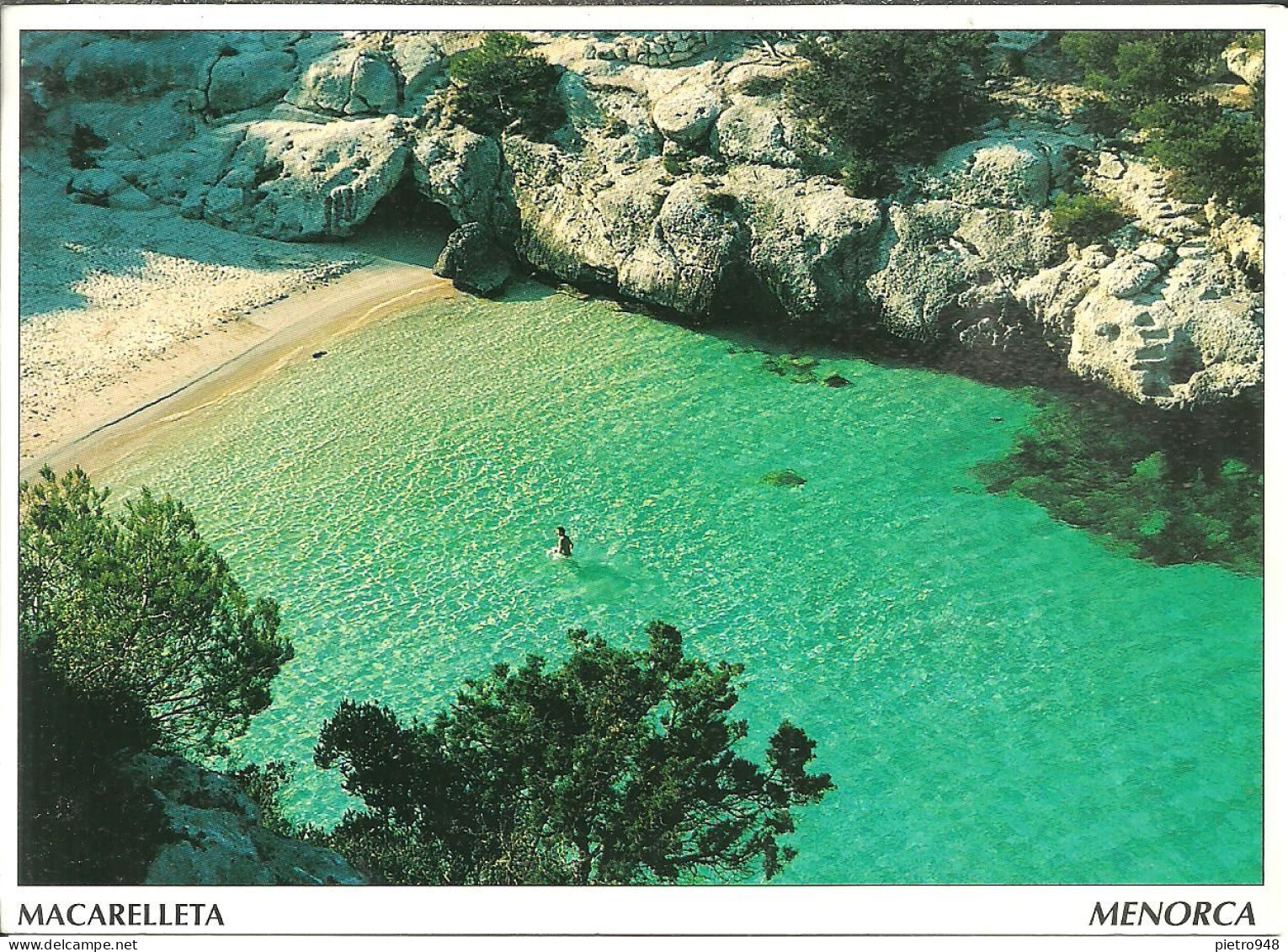 Menorca (Baleares, Spagna) Macarelleta, Playa, Vista Aerea, The Beach, Aerial View, La Plage, Vue Aerienne - Menorca