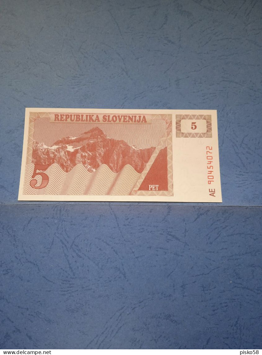 SLOVENIA-P3 5T 1990 UNC - Eslovenia