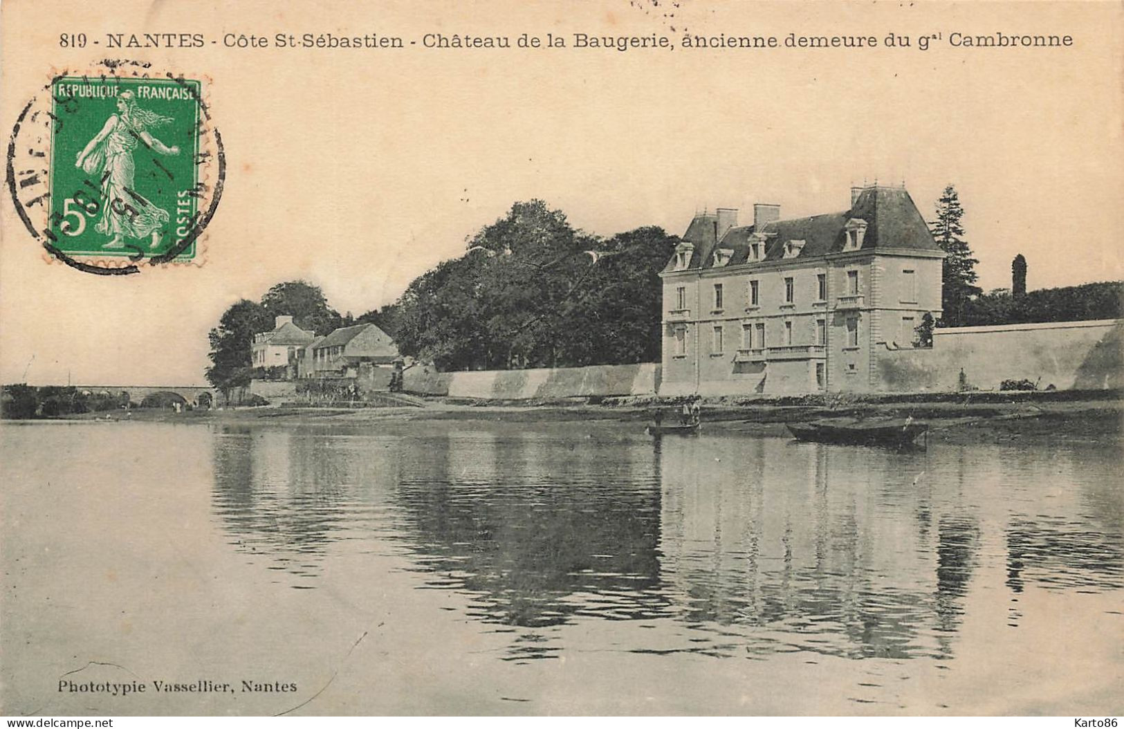 St Sébastien Sur Loire , Côte St Sébastien * Château De La Baugerie , Ancienne Demeure Du Général Cambronne - Saint-Sébastien-sur-Loire