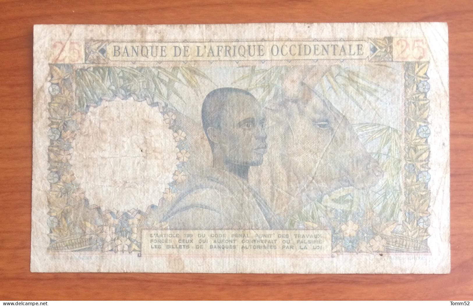 AFRICA OCCIDENTALE 25 Francs 1953. - États D'Afrique De L'Ouest