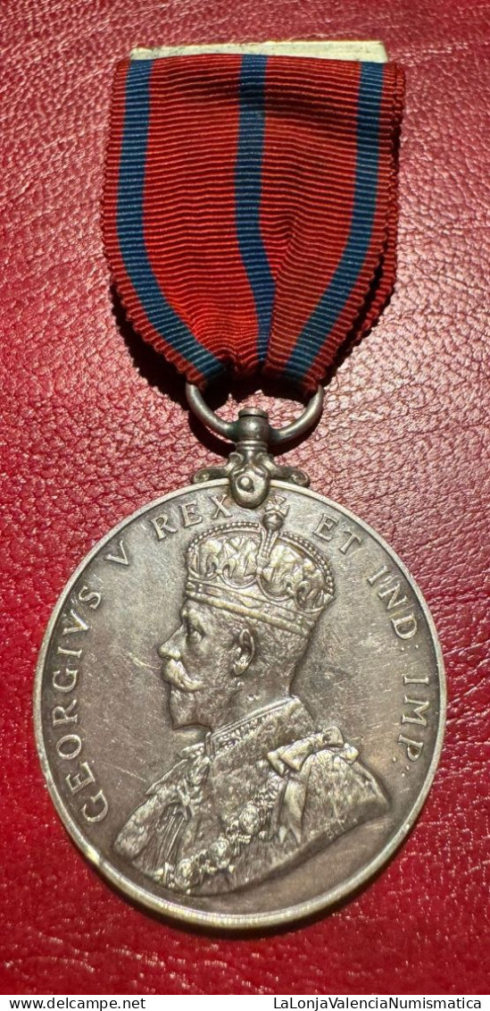 Inglaterra Medalla Jorge V Nación Para La Policía 1911 - Otros & Sin Clasificación