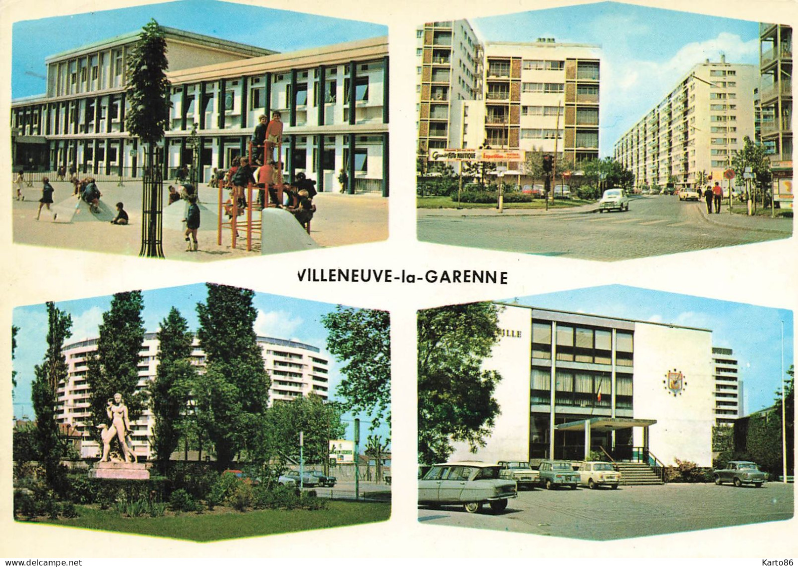 Villeneuve La Garenne * Souvenir De La Commune * Cp 4 Vues * Quartier Cité - Villeneuve La Garenne