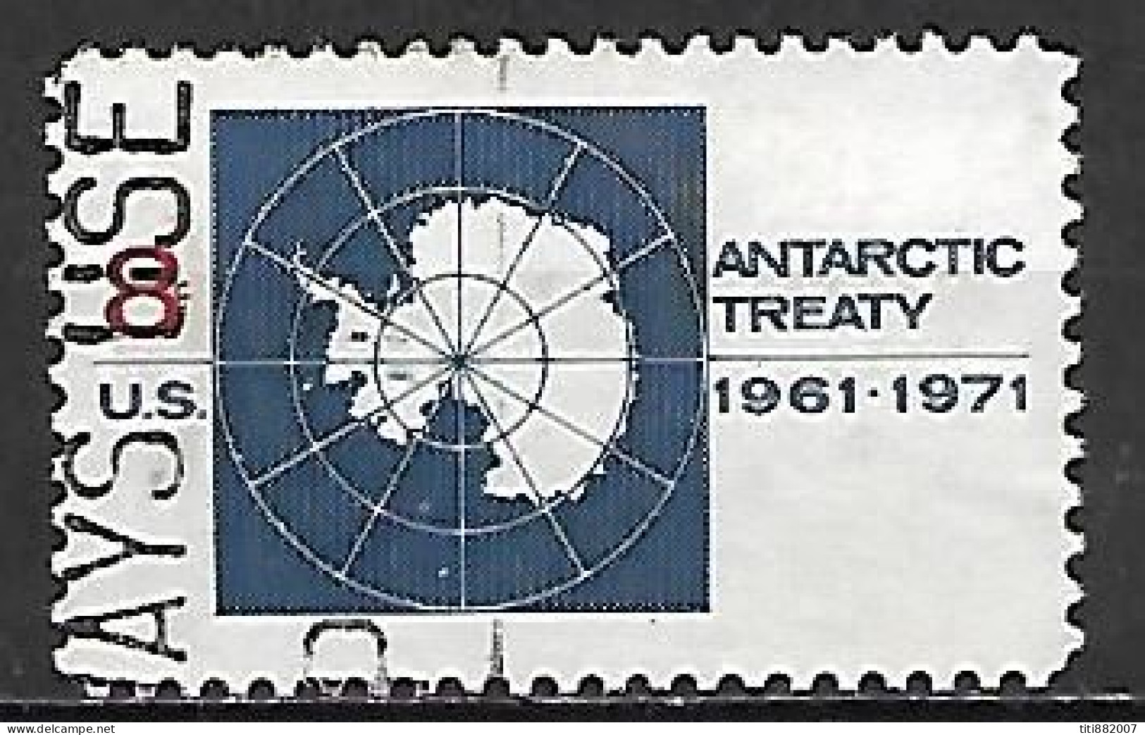 ETATS - UNIS     -    1971  .   ANTARCTIC  TREATY      -     Oblitéré - Traité Sur L'Antarctique