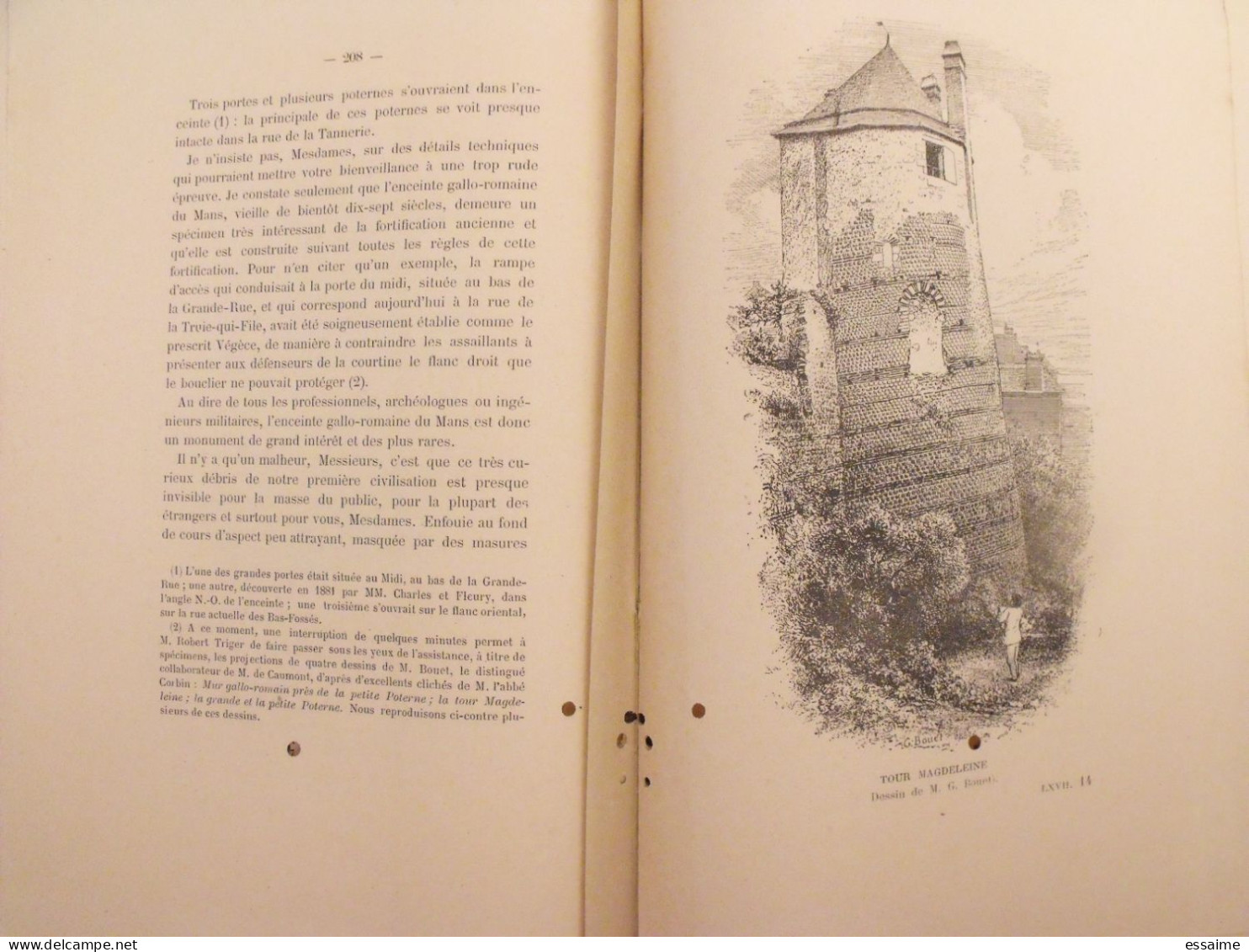 revue historique et archéologique du Maine. année 1910, 1er semestre (livraison 2). tome LXVII. Mamers, Le Mans