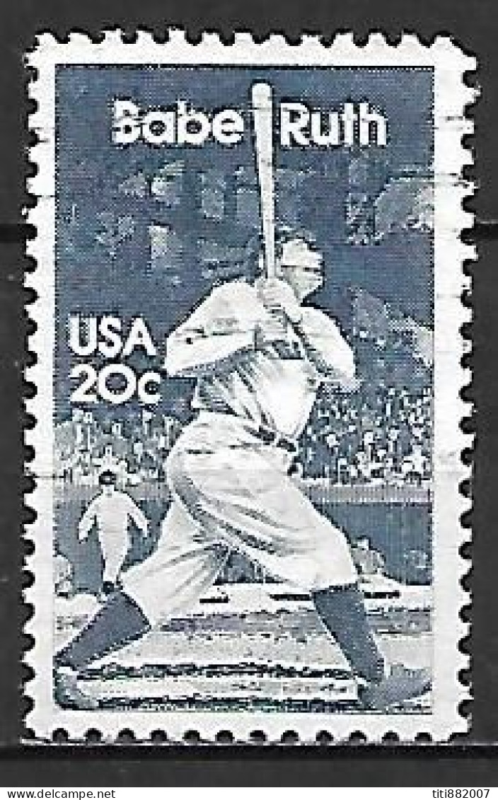 ETATS - UNIS     -     BASE-BALL    /   Babe  RUTH     -     Oblitéré - Baseball