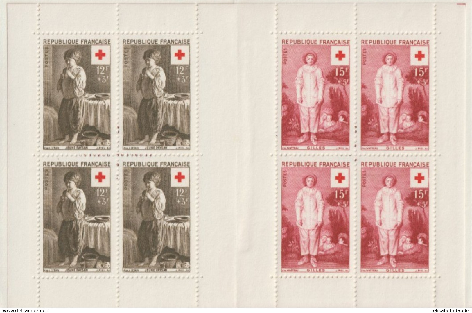 CARNET CROIX-ROUGE - 1956 ** MNH ! - COTE = 90 EUR. - Red Cross