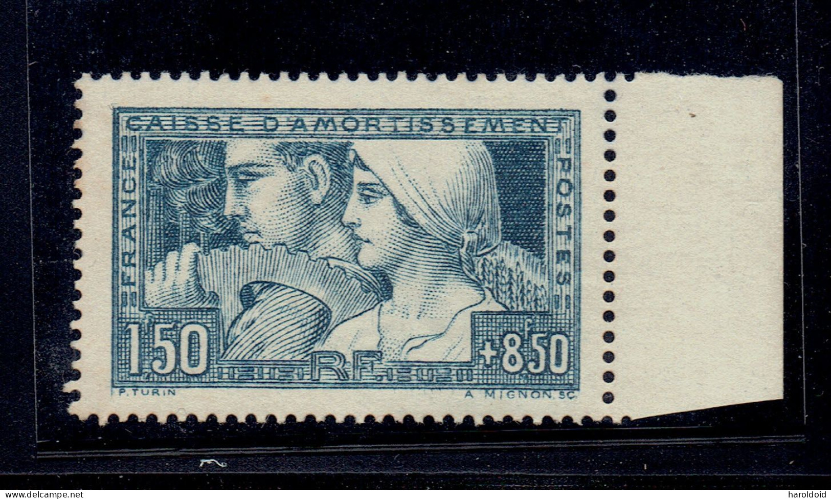 CAISSE D'AMORTISSEMENT - N°252 TI XX MNH TB - BORD DE FEUILLE - GOMME BRUNE - 1927-31 Caisse D'Amortissement