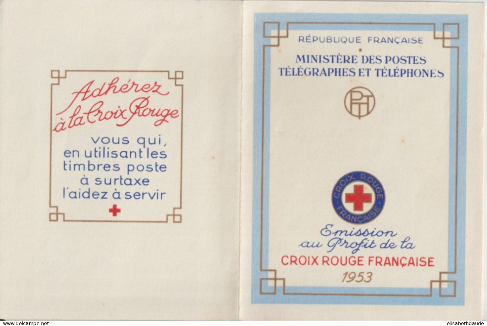 CARNET CROIX-ROUGE - 1953 ** MNH ! - COTE = 160 EUR. - Red Cross