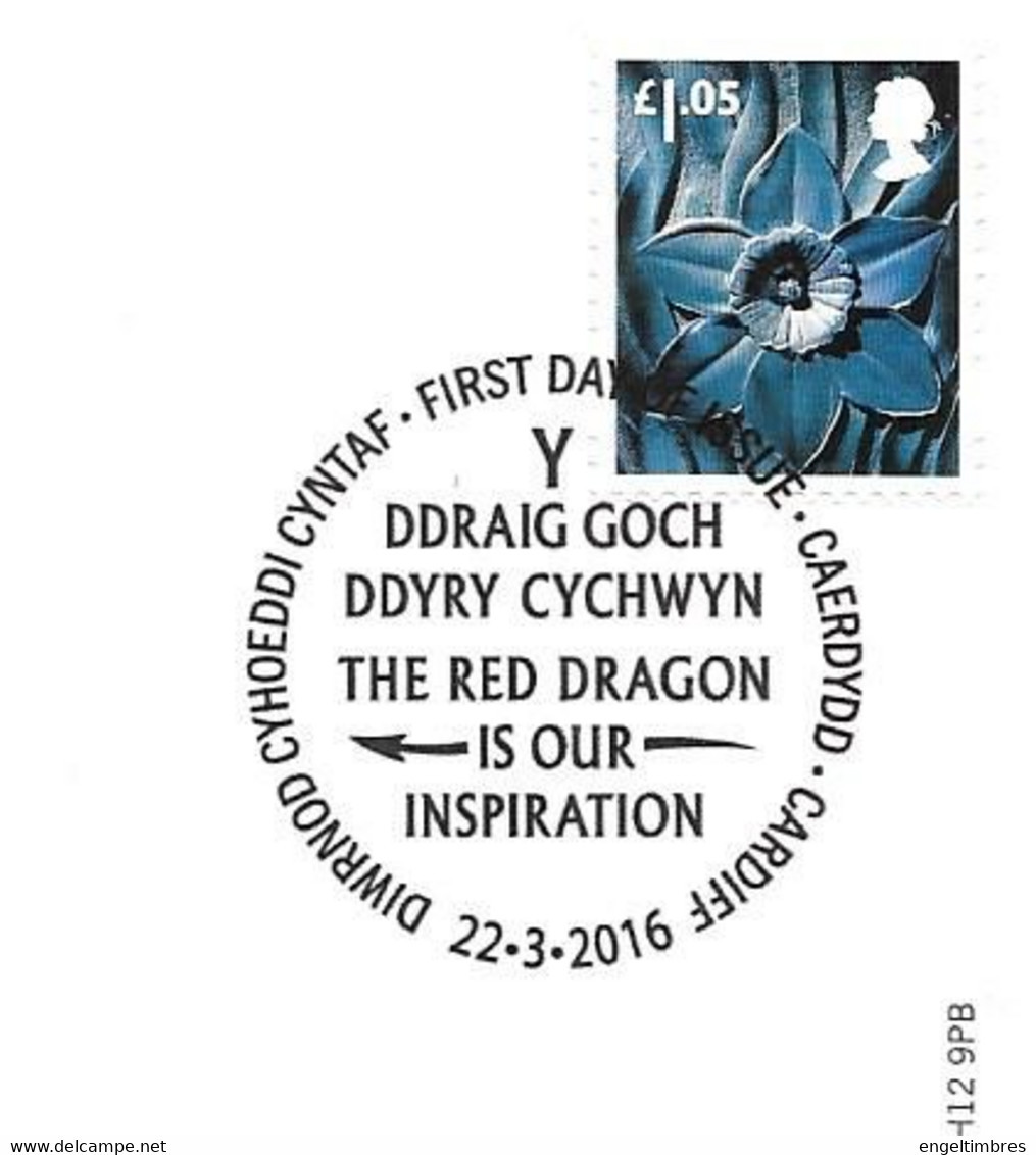 GB - 2016 New  Regional Definitives CYMRU/WALES (1)    FDC Or  USED  "ON PIECE" - SEE NOTES  And Scans - 2011-2020 Ediciones Decimales