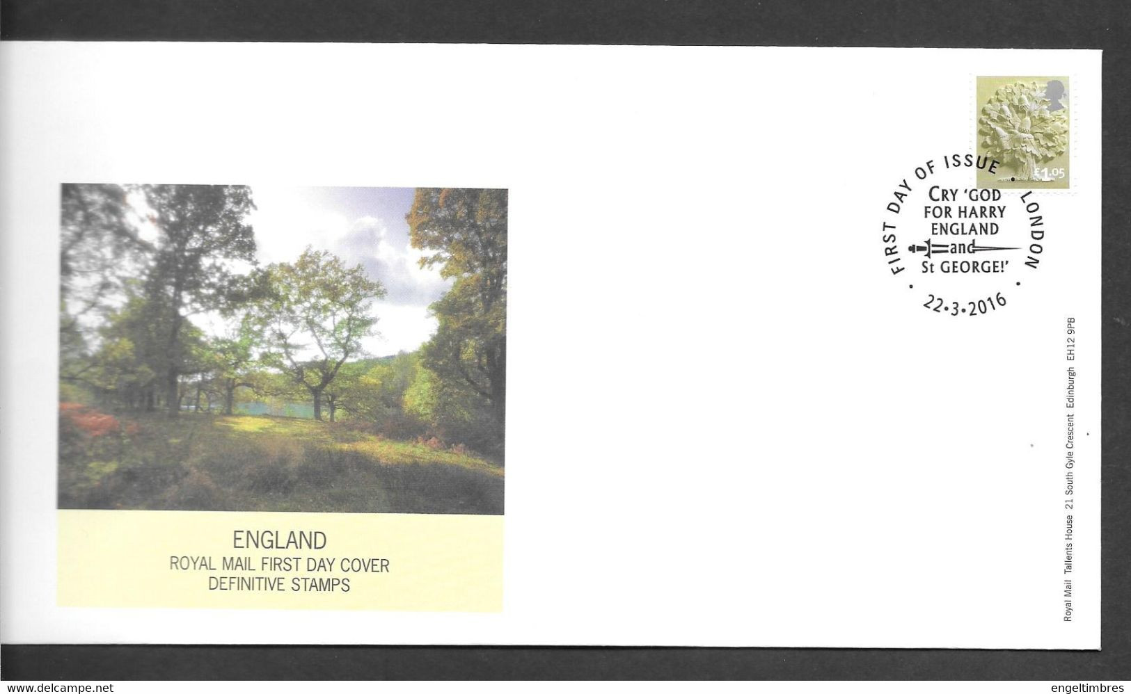 GB - 2016 New  Regional Definitives ENGLAND (1)    FDC Or  USED  "ON PIECE" - SEE NOTES  And Scans - 2011-2020 Em. Décimales