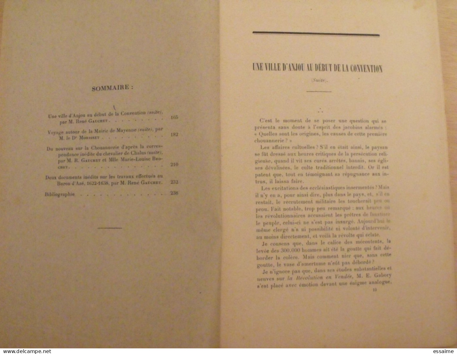 3 bulletins historique et archéologique de la Mayenne. 1930, tome XLVI-165,167,168. Laval Chateau-Gontier. Goupil.