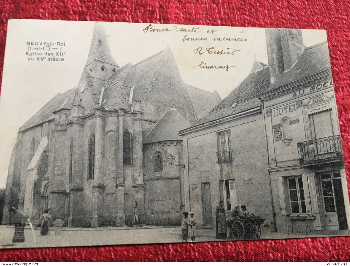 1908 Précurseur CPA- Neuvy-le-Roi  [37] Indre Et Loire Eglise Du XIIé/XVé  Carte Postale France CAD Rural Ile Bouchard - Neuvy-le-Roi