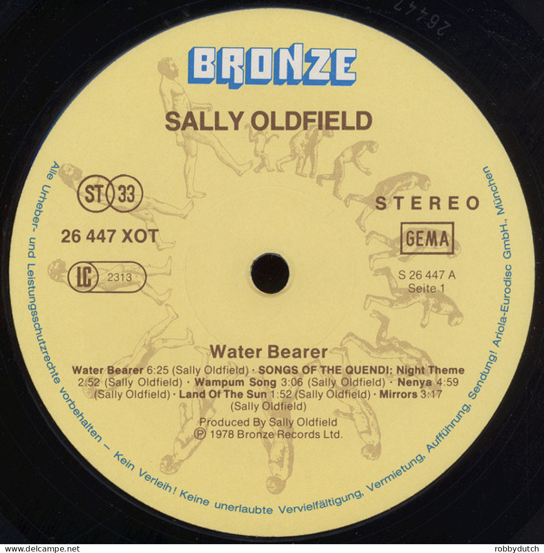 * LP *  SALLY OLDFIELD - WATER BEARER (Holland 1978 EX) - Country & Folk