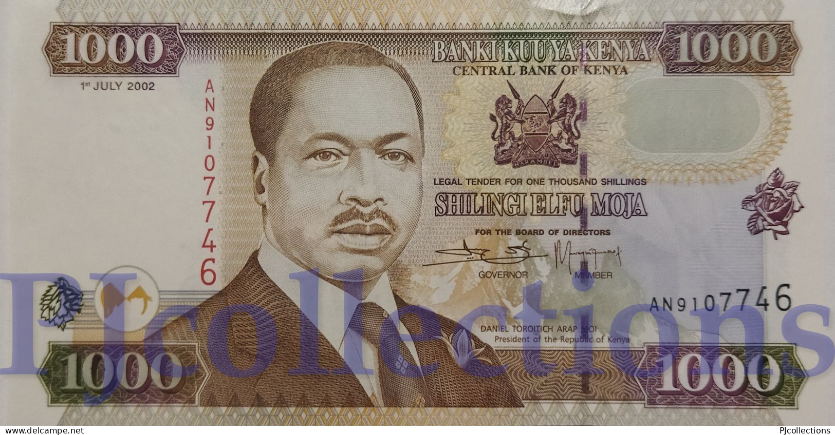 KENYA 1000 SHILLINGS 2002 PICK 40e UNC - Kenya