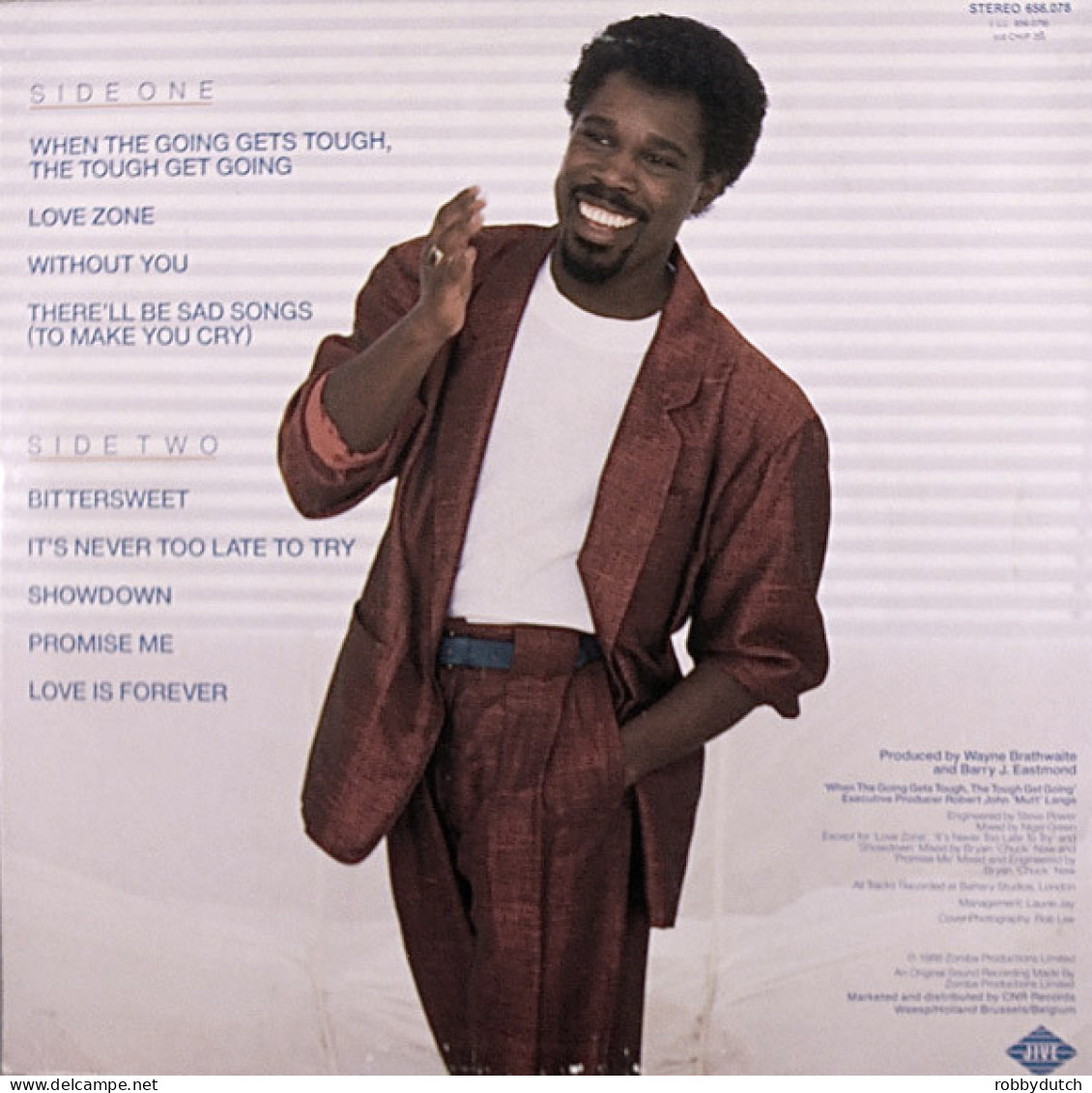 * LP *  BILLY OCEAN - LOVE ZONE (Holland 1986 EX-) - Soul - R&B