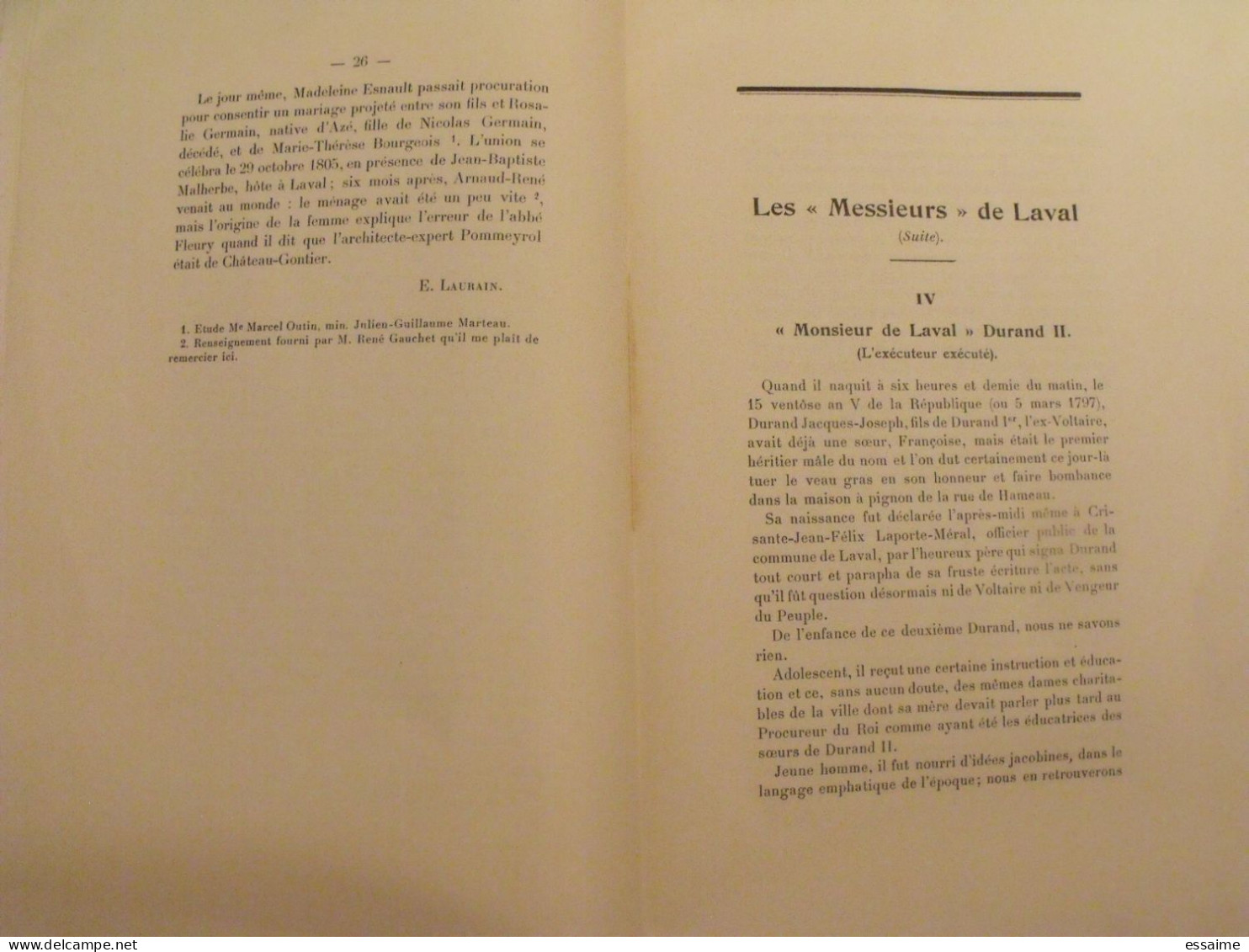 bulletin historique et archéologique de la Mayenne. 1944-45, tome LIX-217 à 220. Laval Chateau-Gontier. Goupil.