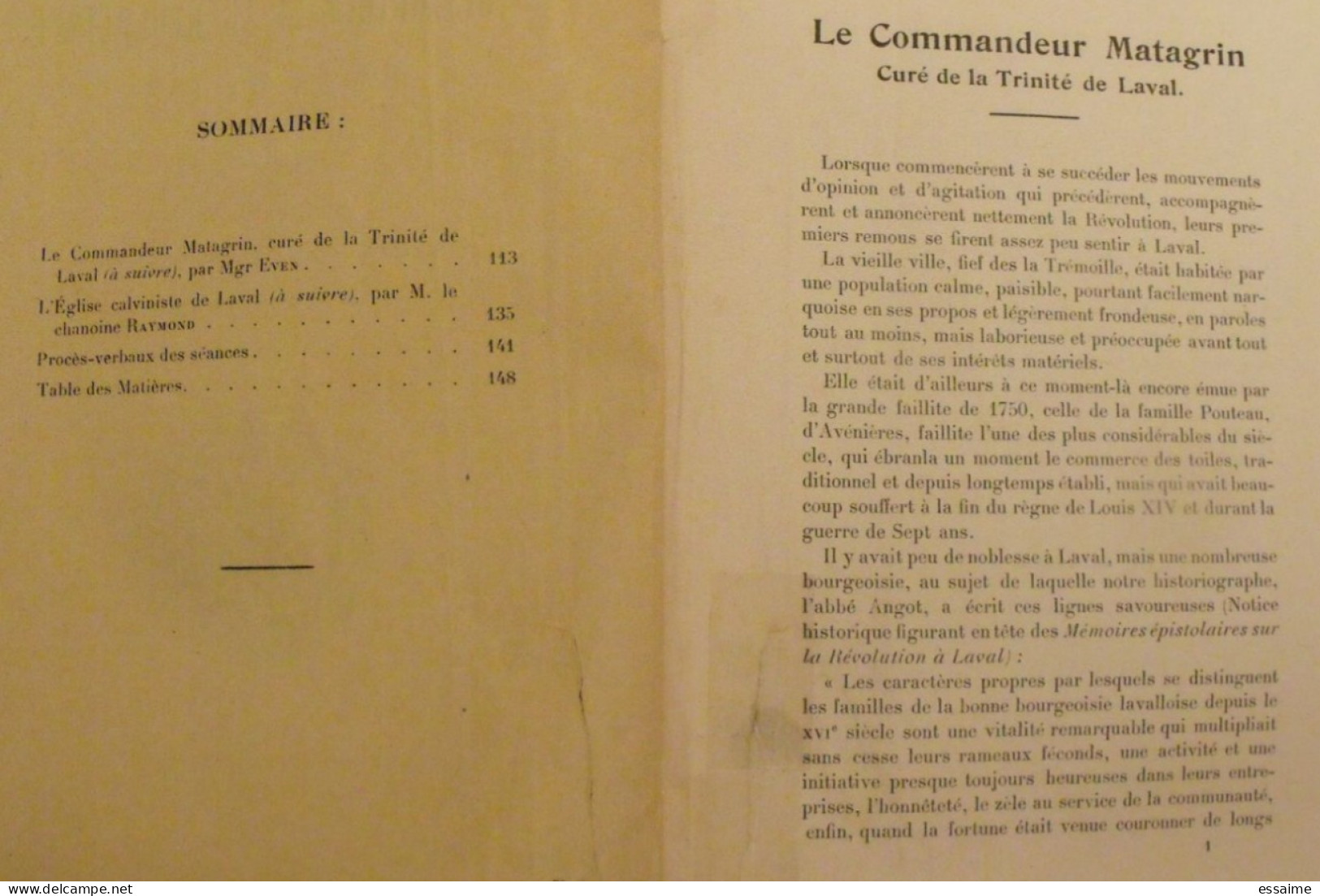 bulletin historique et archéologique de la Mayenne. 1944-45, tome LIX-217 à 220. Laval Chateau-Gontier. Goupil.