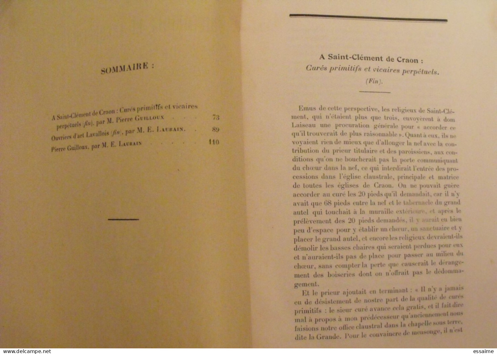 bulletin historique et archéologique de la Mayenne. 1944-45, tome LIX-217 à 220. Laval Chateau-Gontier. Goupil.